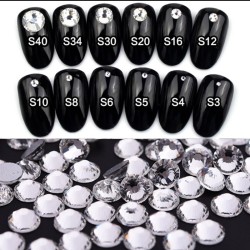 Hot selling ordinary color series SS3-SS30 flat back glass rhinestone