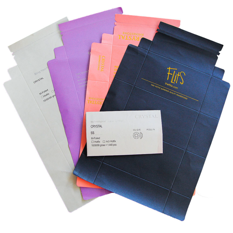 envelope rhinestones package with u logo