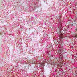 1KG mix half paerl resin rhinestone