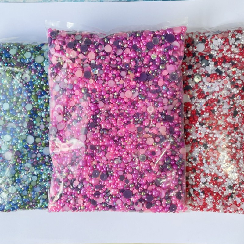 1KG mix half paerl resin rhinestone 1KG mix half paerl resin rhinestone