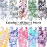 1KG mix half paerl resin rhinestone