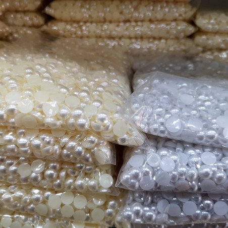 90 Colors  Plastic ABS Flat Back Half Pearl in Bulk