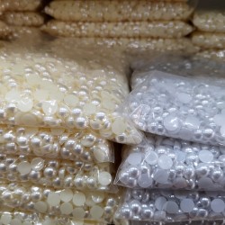 90 Colors  Plastic ABS Flat Back Half Pearl in Bulk