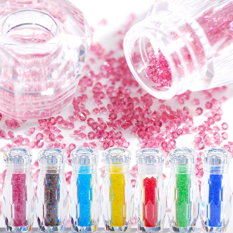 1.2mm Bottled Nails Colorful Pixie Micro Beads Decoration Crystal 1.2mm Bottled Nails Colorful Pixie Micro Beads Decoration Crystal