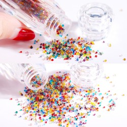 1.2mm Bottled Nails Colorful Pixie Micro Beads Decoration Crystal