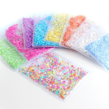 Mix Size Half Pearls Beads Flatback Stone Mermaid Tears
