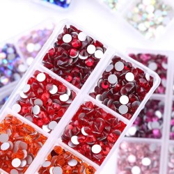 SS6-SS20 6 Blank Box Packing Various Colors Glass Rhinestone