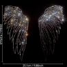 23.8*25.1cm Iron on Transfer Hotfix Rhinestone Transfer Wings