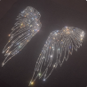 23.8*25.1cm Iron on Transfer Hotfix Rhinestone Transfer Wings