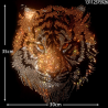 35*30cm Iron on Transfer Hotfix Rhinestone Transfer Tiger