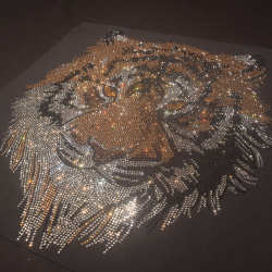 35*30cm Iron on Transfer Hotfix Rhinestone Transfer Tiger