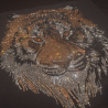 35*30cm Iron on Transfer Hotfix Rhinestone Transfer Tiger