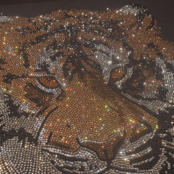 35*30cm Iron on Transfer Hotfix Rhinestone Transfer Tiger