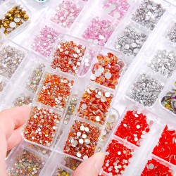 Mix Sizes SS6-SS20 Glass Non Hot Fix Rhinestone
