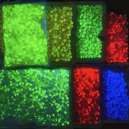 Wholesale SS6 to SS30 Neon Colors Flat Back Glass  Rhinestone